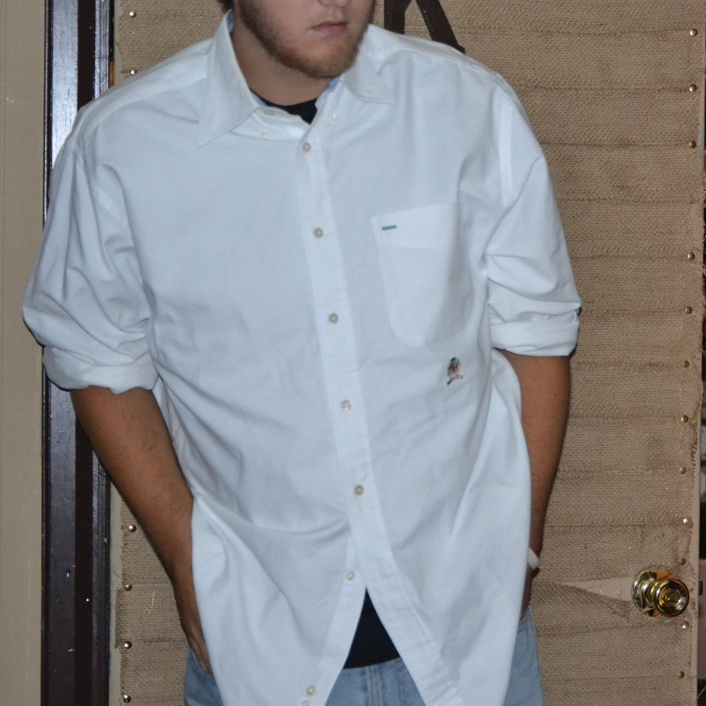 Men's Vintage Tommy Hilfiger All White Medium